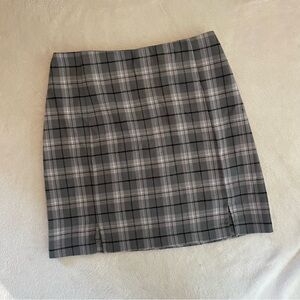 Eyeshadow Plaid Mini Skirt